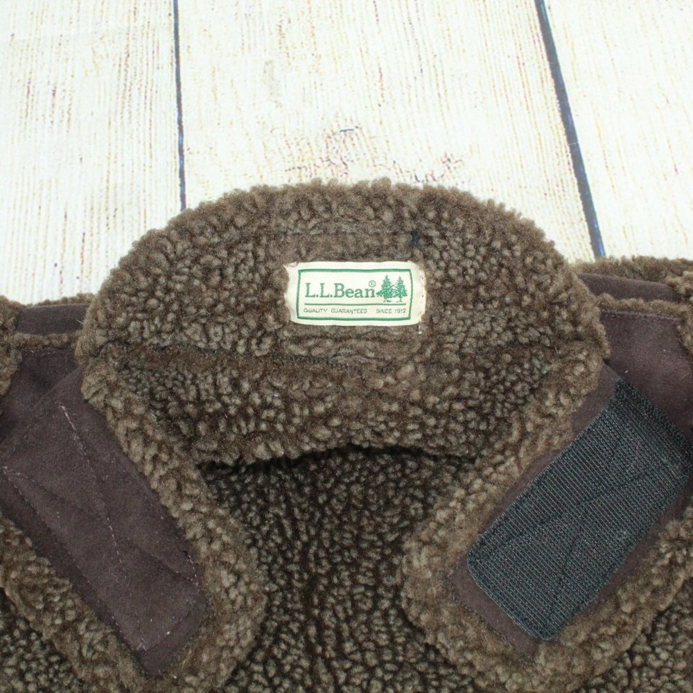 LL Bean Pet Brown Polyester Faux Fur Insulated Dog - Picture 9 of 9